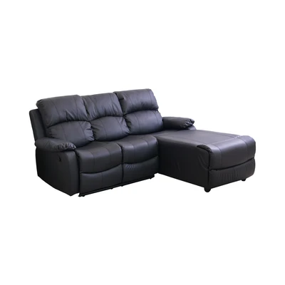 Gambar Selma Liverton Sofa L Sectional Kulit - Hitam