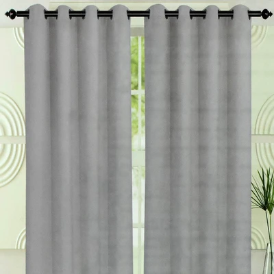 Gambar Informa Set Gorden Blackout 135x250 cm 2 Pcs - Abu-Abu