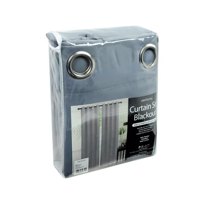 Gambar Informa Set Gorden Blackout 135x250 cm 2 Pcs - Abu-Abu