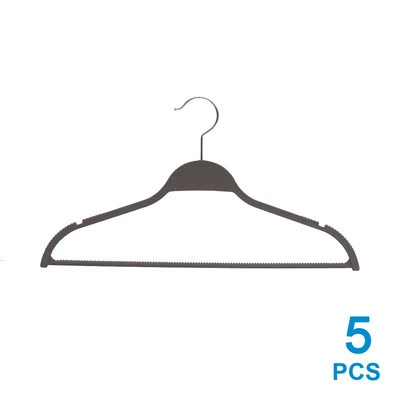 Gambar Stora Set 5 Pcs Hanger Abs Dengan Rubber Coated - Abu-abu