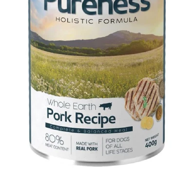 Gambar Alps Natural Makanan Anjing Basah All Life Stages Pureness Pork 400 gr