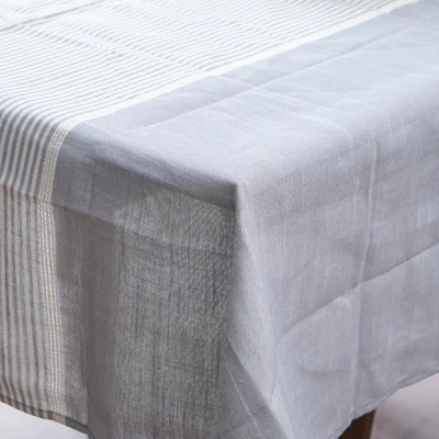 Gambar Informa Taplak Meja Polyester Yarn Dyed 140x200 cm - Abu-Abu
