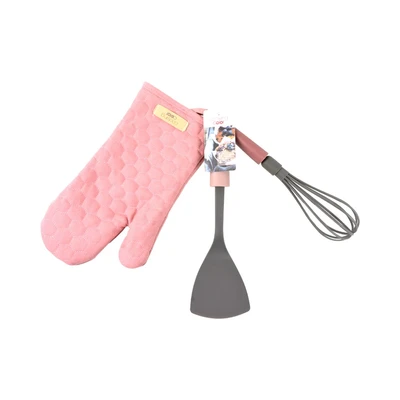 Gambar Cooking Color Prun Spatula & Sarung Tangan Set 3 pcs