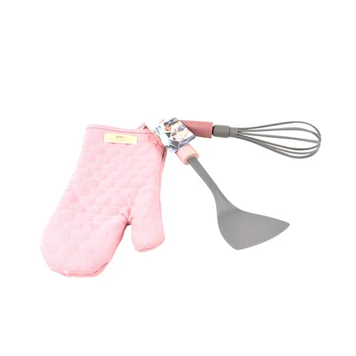 Gambar Cooking Color Prun Spatula & Sarung Tangan Set 3 pcs