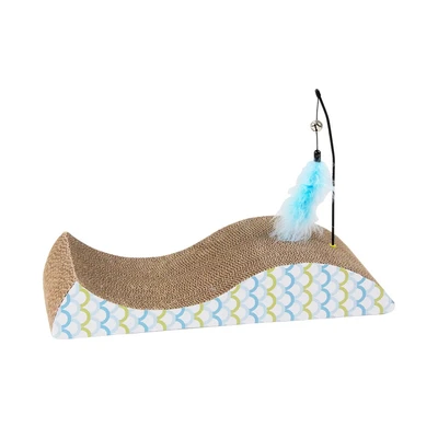 Gambar Pawise 48x22x8.5 cm Mainan Kucing Scratcher Bentuk Ikan