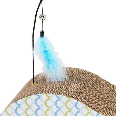 Gambar Pawise 48x22x8.5 cm Mainan Kucing Scratcher Bentuk Ikan