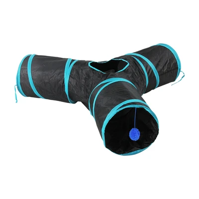 Gambar Pawise 30x30x6 cm Mainan Kucing Cat Tunnel 3 Way
