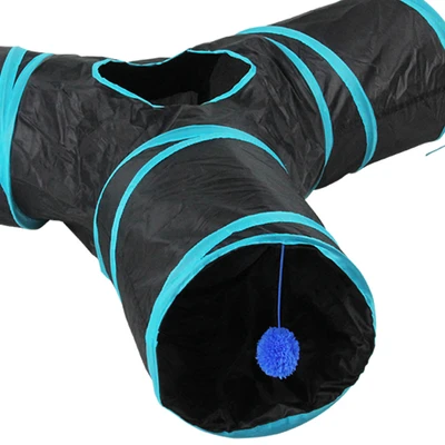 Gambar Pawise 30x30x6 cm Mainan Kucing Cat Tunnel 3 Way