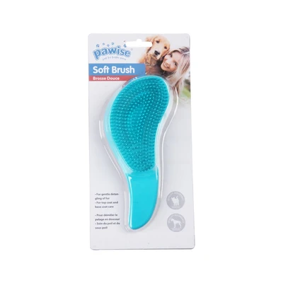 Gambar Pawise 19 Cm Sisir Anjing Softbrush - Biru