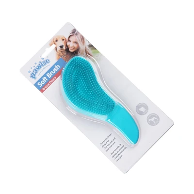 Gambar Pawise 19 Cm Sisir Anjing Softbrush - Biru