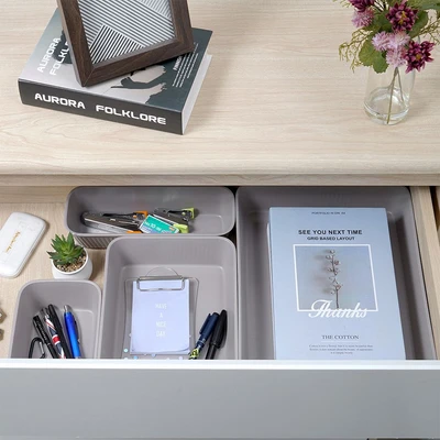 Gambar Tatay Keranjang Penyimpanan 24.7x33.6x6 cm Set 4 pcs - Taupe