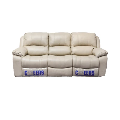 Gambar Cheers Maurice Sofa Recliner Kulit 3 Seater - Cokelat