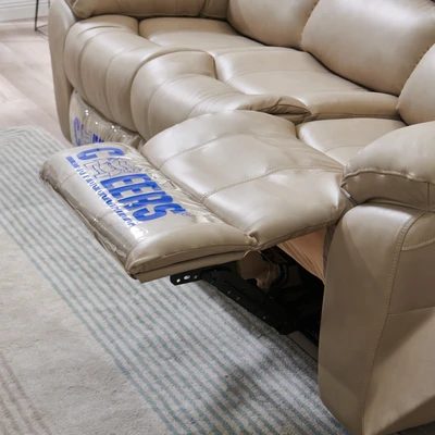 Gambar Cheers Maurice Sofa Recliner Kulit 3 Seater - Cokelat