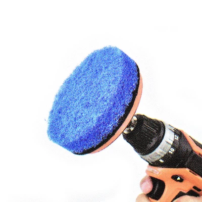Gambar Tactix Set Scrub Pad Soft 7.5 cm 3 Pcs - Biru