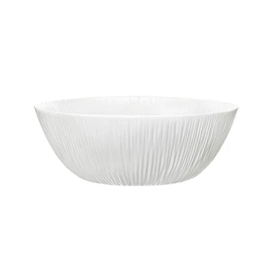 Gambar Bormioli Rocco 23 cm Coconut Mangkuk Saji Salad Kaca - Putih