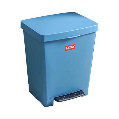 Gambar Tatay Tempat Sampah Pedal Plastik Cubic 23 Liter - Biru Atlantic