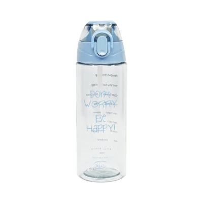 Gambar Kris 600 Ml Be Happy Botol Minum - Biru