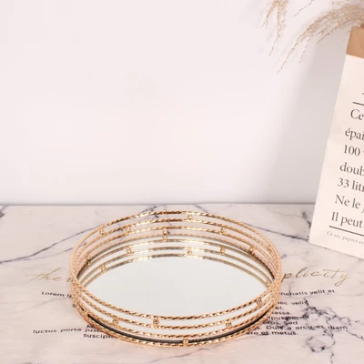 Gambar Informa Alas Tempat Lilin Dekorasi 27.5 cm - Gold
