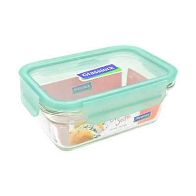 Gambar Glasslock Fancy Wadah Makanan Rectangular 480 ml - Hijau