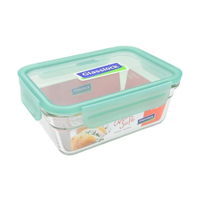 Gambar Glasslock Fancy Wadah Makanan Rectangular 970 ml - Hijau