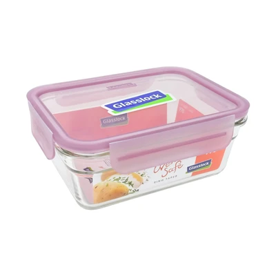 Gambar Glasslock Fancy Wadah Makanan Rectangular 970 ml - Ungu