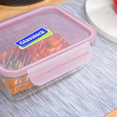 Gambar Glasslock Fancy Wadah Makanan Rectangular 970 ml - Ungu