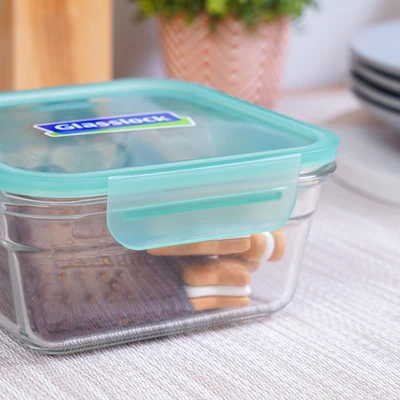 Gambar Glasslock Fancy Wadah Makanan Square 900 ml - Hijau