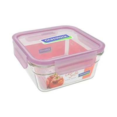 Gambar Glasslock Fancy Wadah Makanan Square 900 ml - Ungu