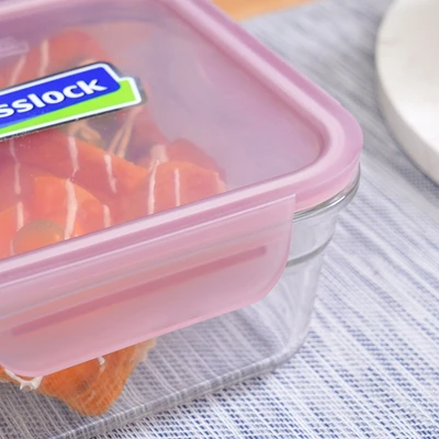 Gambar Glasslock Fancy Wadah Makanan Square 900 ml - Ungu