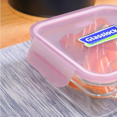 Gambar Glasslock Fancy Wadah Makanan Square 900 ml - Ungu