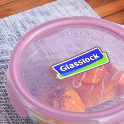 Gambar Glasslock Fancy Wadah Makanan Round 850 ml - Ungu