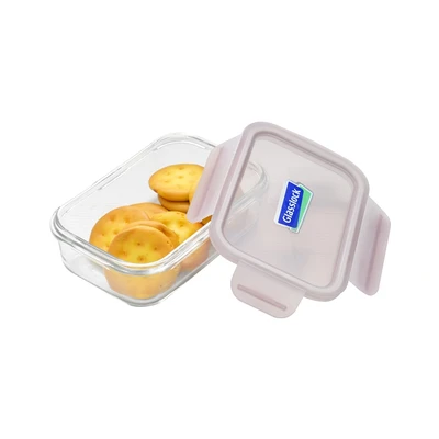 Gambar Glasslock Basic Wadah Makanan Rectangular 400 ml - Ungu
