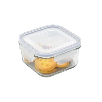 Gambar Glasslock Basic Wadah Makanan Square 490 ml - Ungu