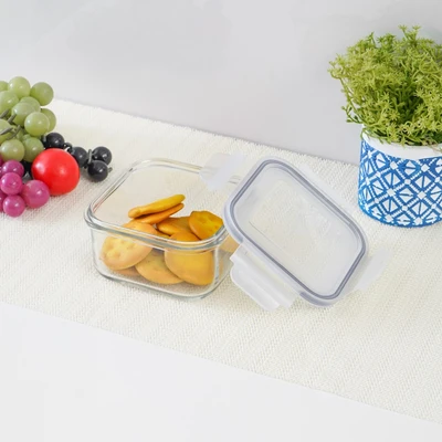 Gambar Glasslock Basic Wadah Makanan Square 490 ml - Ungu