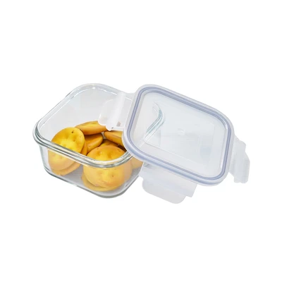 Gambar Glasslock Basic Wadah Makanan Square 490 ml - Ungu