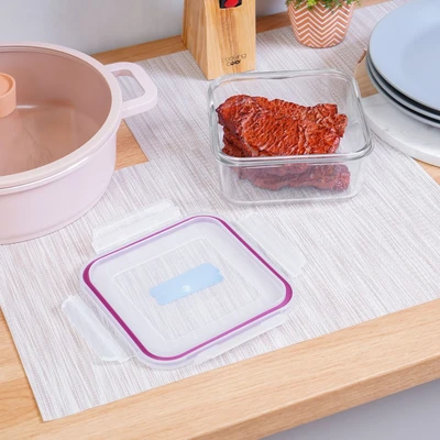 Gambar Glasslock Basic Wadah Makanan Tempered Glass Round 1.2 Liter - Ungu