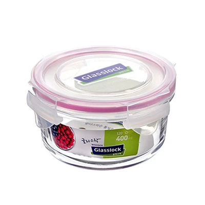 Gambar Glasslock Basic Wadah Makanan Round 400 ml - Ungu