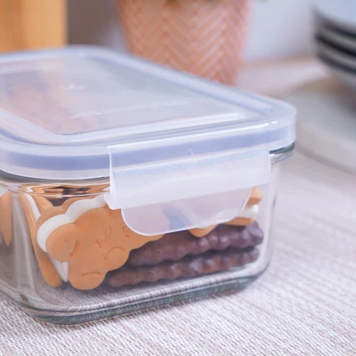Gambar Glasslock Basic Wadah Makanan Rectangular 710 ml - Ungu