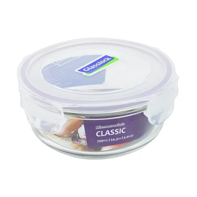 Gambar Glasslock 720 Ml Basic Wadah Makanan Round - Ungu