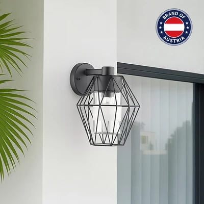 Gambar Eglo Canove Lampu Dinding Oudoor E27 - Hitam