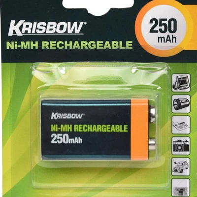 Gambar Krisbow Baterai Rechargeable 9v 250 Mah