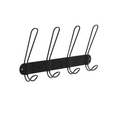 Gambar Informa Gantungan Pakaian Dinding 4 Pengait 39x18x6 cm - Hitam