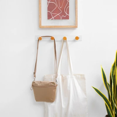 Gambar Informa Gantungan Pakaian Dinding 4 Hook 34x5x3 cm - Putih