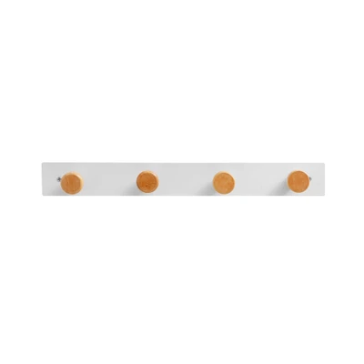 Gambar Informa Gantungan Pakaian Dinding 4 Hook 34x5x3 cm - Putih