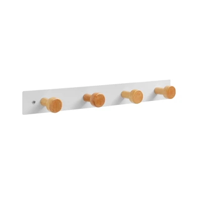Gambar Informa Gantungan Pakaian Dinding 4 Hook 34x5x3 cm - Putih
