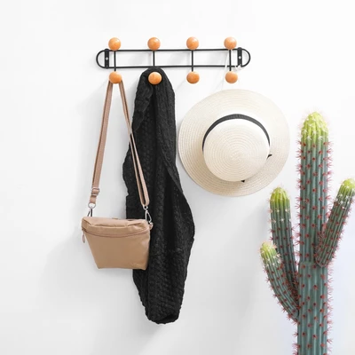 Gambar Informa Gantungan Pakaian Dinding 4 40x11x5 cm - Hitam