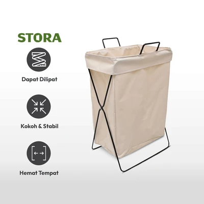 Gambar Stora Keranjang Laundry X Shape - Putih