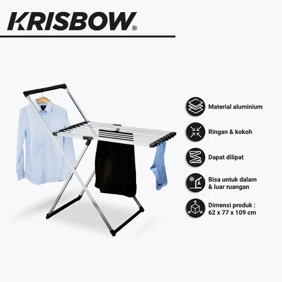 Gambar Krisbow Rak Jemuran Baju Ultralight