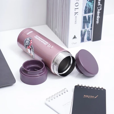 Gambar Thermos Tumbler Vacuum Flask Stainless Steel Dengan Saringan 480 ml - Pink