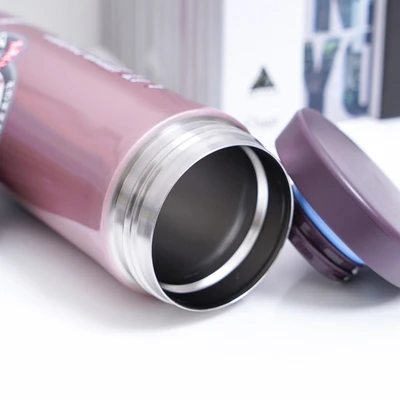 Gambar Thermos Tumbler Vacuum Flask Stainless Steel Dengan Saringan 480 ml - Pink